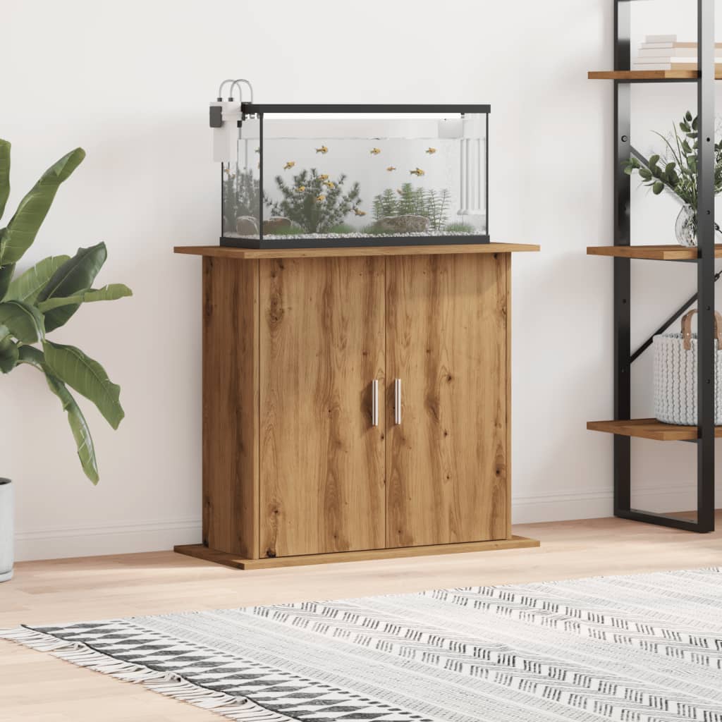 vidaXL Akvaarioteline artesaani tammi 81x36x73 cm tekninen puu