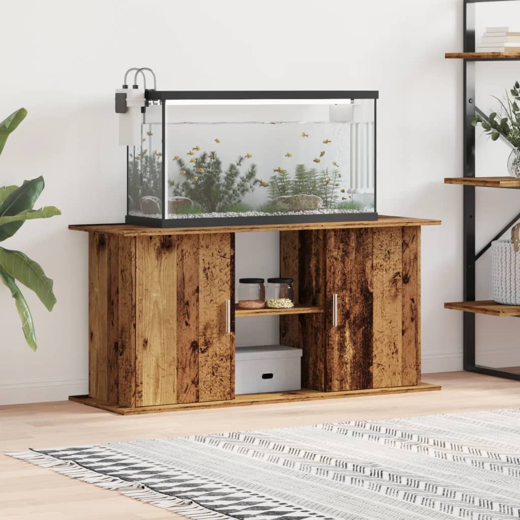 vidaXL Akvaarioteline vanha puu 121x41x58 cm tekninen puu