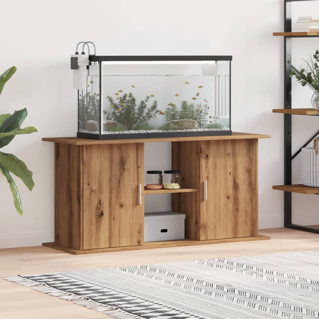 vidaXL Akvaarioteline artesaani tammi 121x41x58 cm tekninen puu