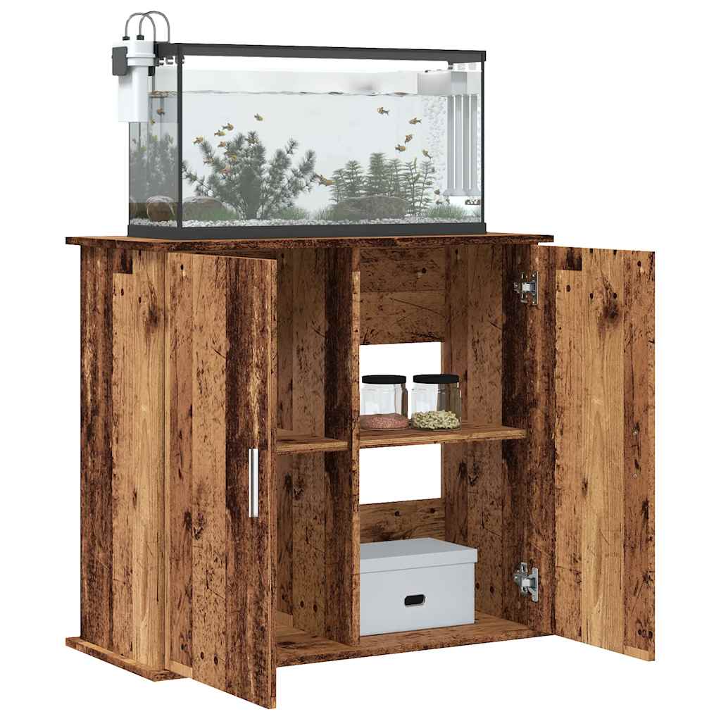 vidaXL Akvaarioteline vanha puu 81x36x73 cm tekninen puu
