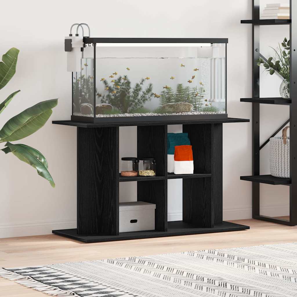 vidaXL Akvaarioteline musta tammi 100x40x60 cm tekninen puu