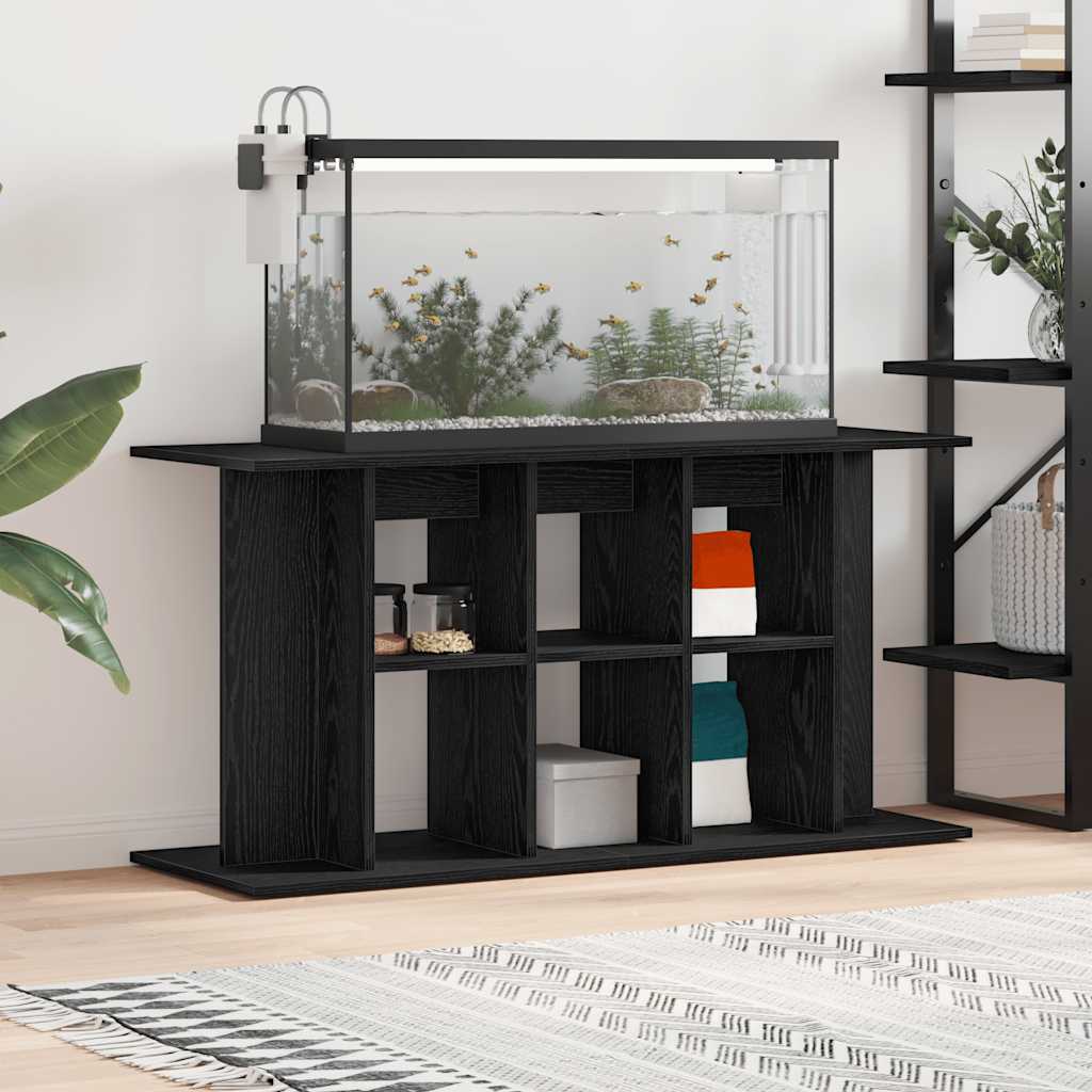 vidaXL Akvaarioteline musta tammi 120x40x60 cm tekninen puu