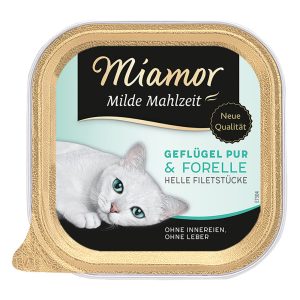 6x100g Mild Meal siipikarja & taimen Miamor Kissanruoka