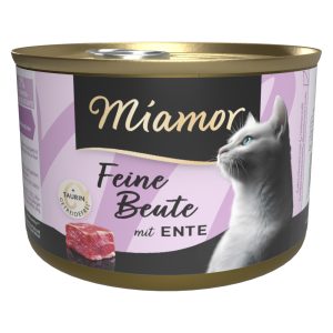 12x185g Feine Beute ankka Miamor kissan märkäruoka