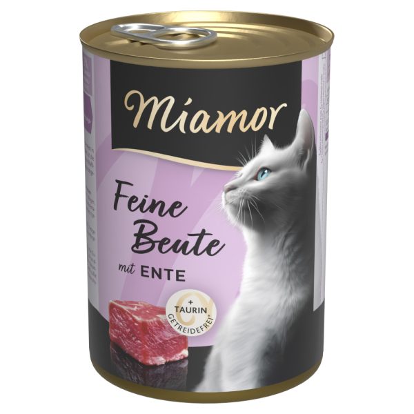 12x400g Feine Beute ankka Miamor kissan märkäruoka