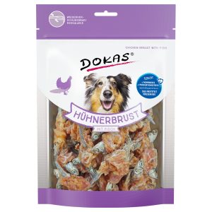 4x220g Chew Snack Chicken Breast with Fish Dokas koiralle