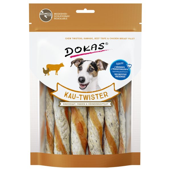 200g Twister naudannahka, pötsi & kananrinta Dokas koiran herkku
