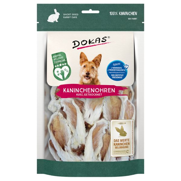 100g kaninkorvat karvoineen Dokas koiralle