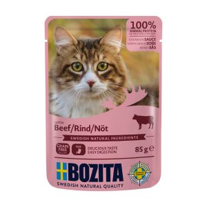 12x85g nauta Bozita Chunks in Gravy Pouch koiran märkäruoka