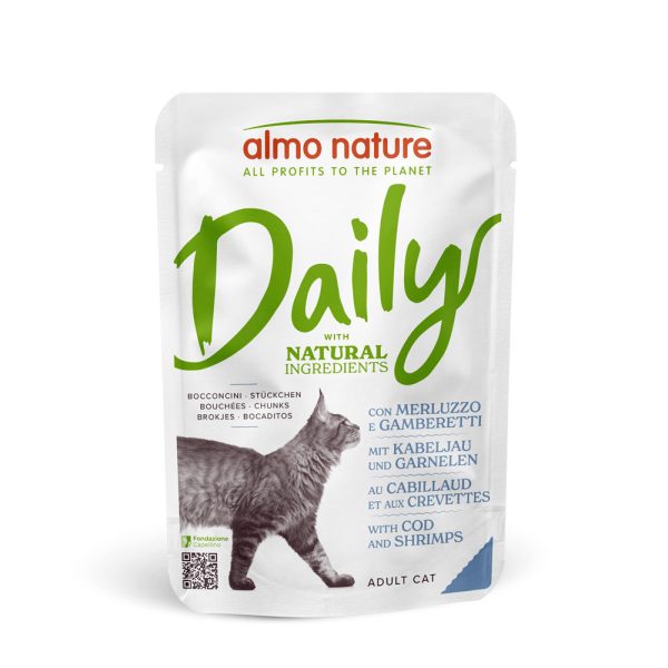 24x70g Pouch turska & katkarapu Almo Nature Daily Menu Kissanruoka