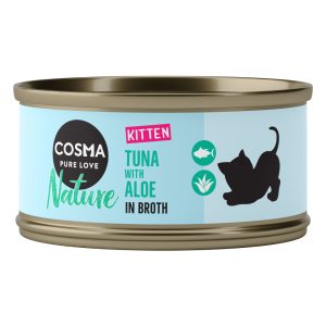 6x70g Nature Kitten tonnikala & aloe vera Cosma kissan märkäruoka