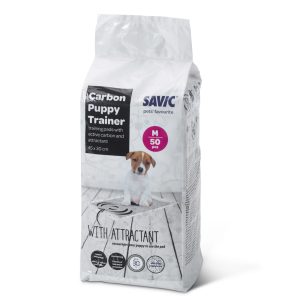 Puppy Trainer Pads Aktiivihiilellä M: P 45 x L 30 cm, 50 kpl Savic