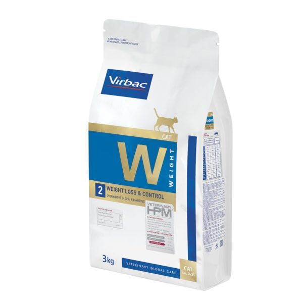 3 kg HPM Cat Weight Loss and Control W2 Virbac Veterinary kissan kuivaruoka