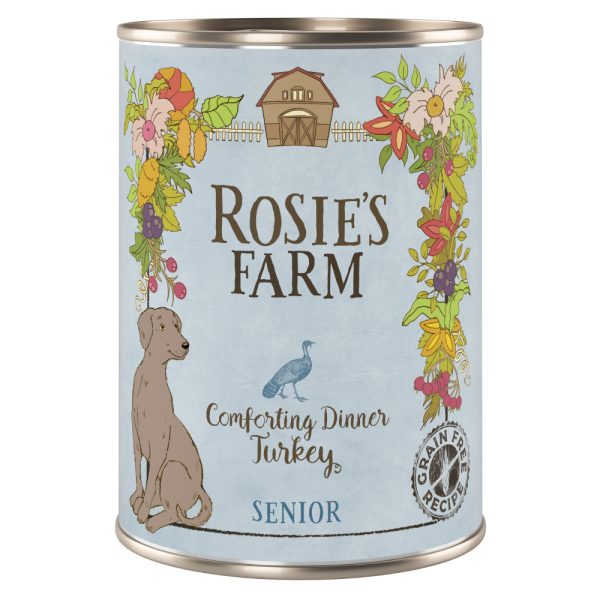 Rosie's Farm -säästöpakkaus 24 x 400 g - Senior: kalkkuna