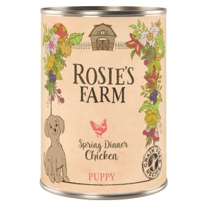 6X400g Puppy kana Rosie's Farm koiranruoka