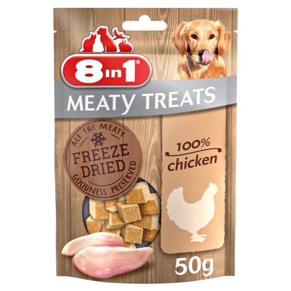 2x50g Meaty Treats 2 x kananrinta 8in1 koiralle