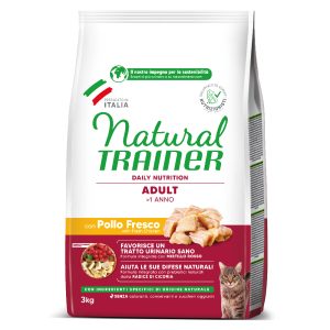 3 kg Natural Trainer Aikuisten tuore kananliha kissanruoka kuivana