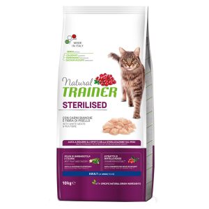 10kg Steriloitu Lohi Natural Trainer kuivaruoka kissoille