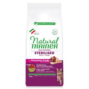 10kg Steriloitu kinkku Natural Trainer kissan kuivaruoka