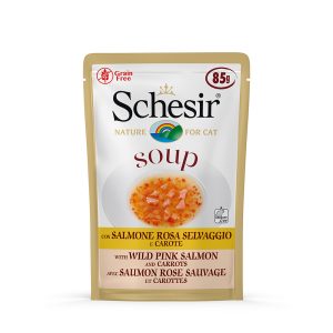 24x85g Cat Soup villi kyttyrälohi & porkkana Schesir