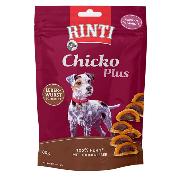 3x80g Chicko Plus maksamakkarasiivut RINTI koiralle
