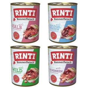 12 x 800g lajitelma 1 RINTI koiran märkäruoka