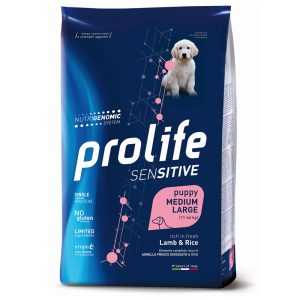 10kg Karitsaa ja riisiä Puppy Sensitive Medium/Large Prolife Puppy Food, keskikokoinen/suuri