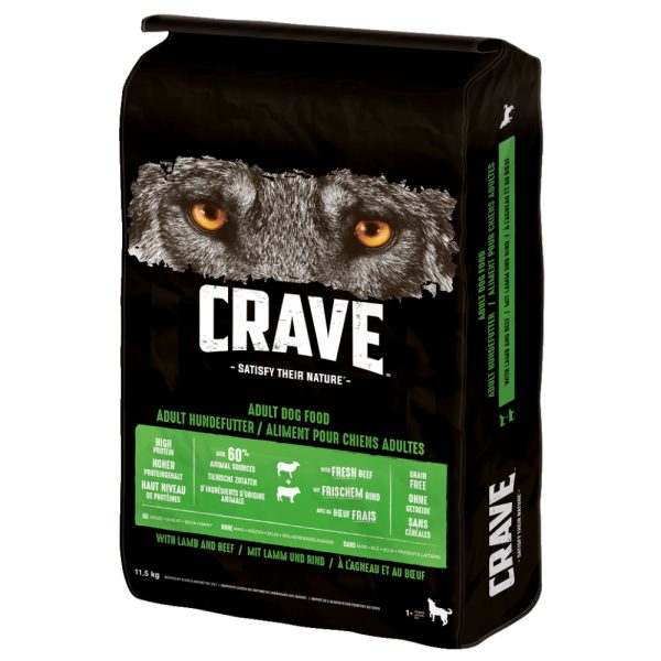 11,5kg Crave Adult Dog Lamb & Beef  koiranruoka
