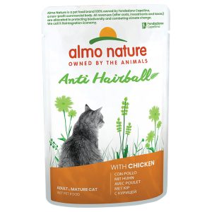70g Anti Hairball 12 x kana Almo Nature Holistic kissan märkäruoka