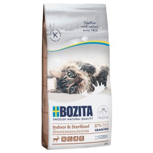 2x2kg Grainfree Indoor & Sterilised Reindeer Bozita kissan kuivaruoka