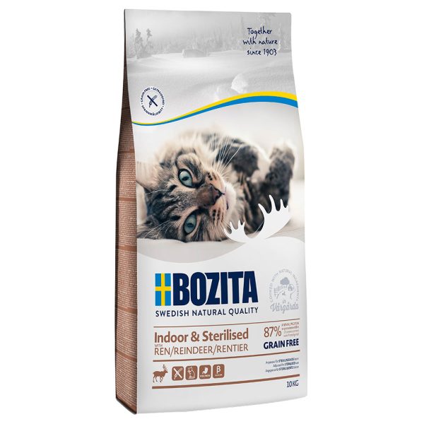 10kg Grainfree Indoor & Sterilised Reindeer Bozita kissan kuivaruoka