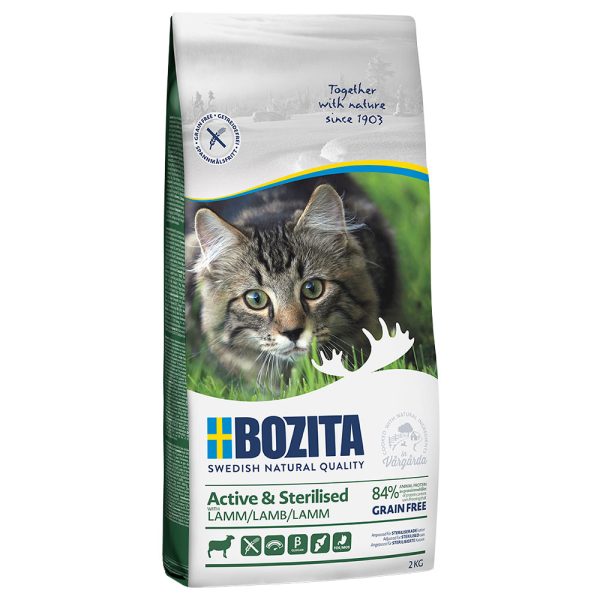 2x2kg Grainfree Active & Sterilised Lamb Bozita kissan kuivaruoka