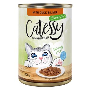 24x400g ankka & maksa kastikkeessa Catessy kissan märkäruoka