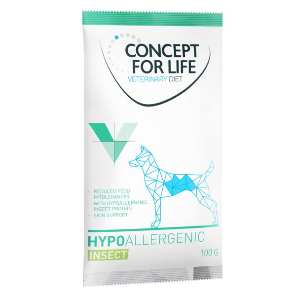 100g Veterinary Diet Hypoallergenic Insect Concept for Life koiralle
