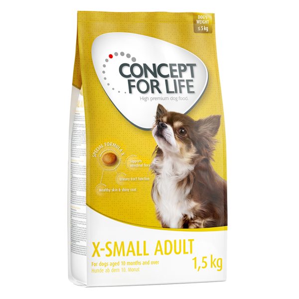 Säästöpakkaus 4x1,5kg Concept for Life X-Small Adult kissanruoka