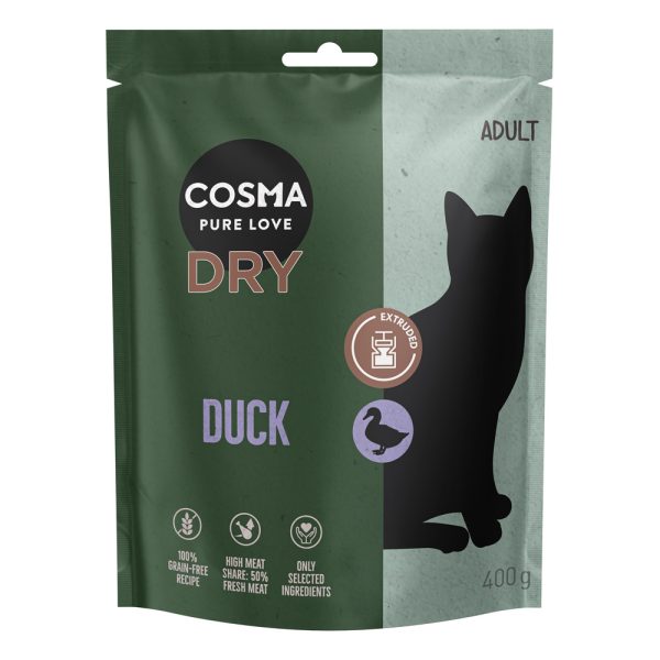 400g Extruded ankka Cosma kissan kuivaruoka