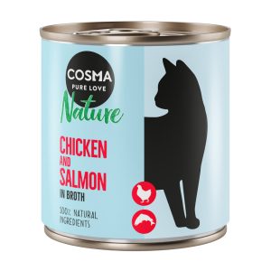 12x280g Nature kana & lohi Cosma kissan märkäruoka