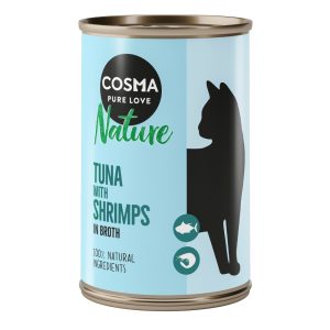 12x140g Nature tonnikala & katkarapu Cosma Kissanruoka