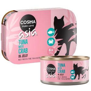 6x85g tonnikala & ravunliha hyytelössä Cosma Thai/Asia kissanruoka