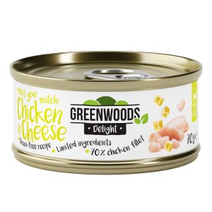 6x70g Delight kanafilee ja juusto Greenwoods-kissanruoka