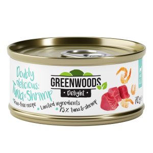 6x70g Delight tonnikalafilee ja katkaravut Greenwoods-kissanruoka