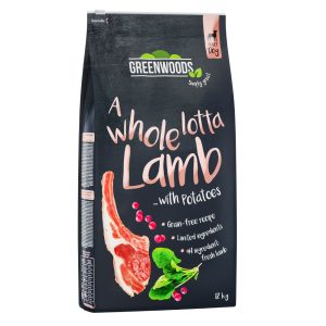 12 kg karitsaa ja perunaa, pinaattia ja karpaloa Greenwoods koiran kuivaruoka