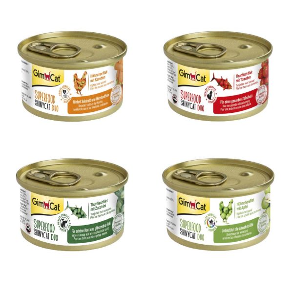 6x70g Superfood Shiny Duo mix 4 makua GimCat Kissanruoka