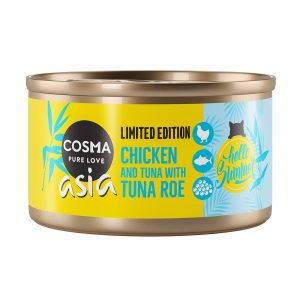 6x85g Summer Edition: kana, tonnikala & tonnikalanmäti Cosma Asia kissanruoka