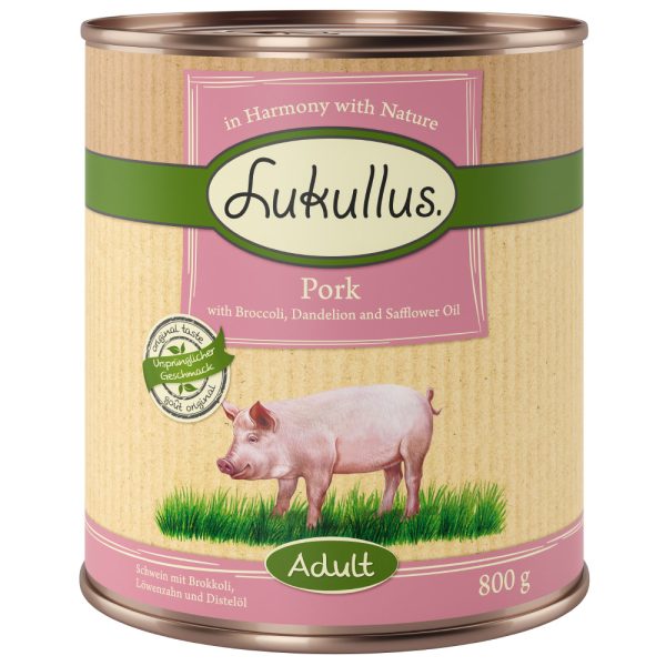12x800g Adult sika (viljaton) Lukullus-koiranruoka