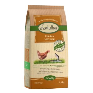 1,5kg kana & taimen Lukullus koiran kuivaruoka