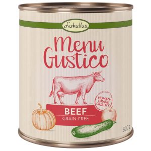 Lukullus Menu Gustico  nauta, kurpitsa, omena ja oregano   koiranruoka