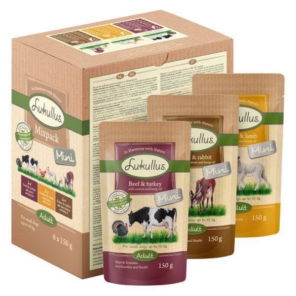 12x150g Lukullus Naturkost Mini Pouches lajitelma