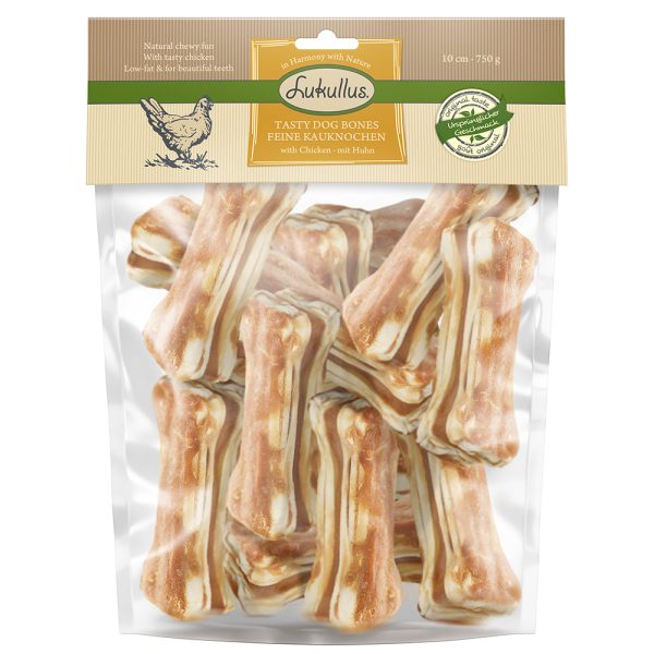 750g Bigpacks-puruluut kana 10cm Lukullus koiranherkku