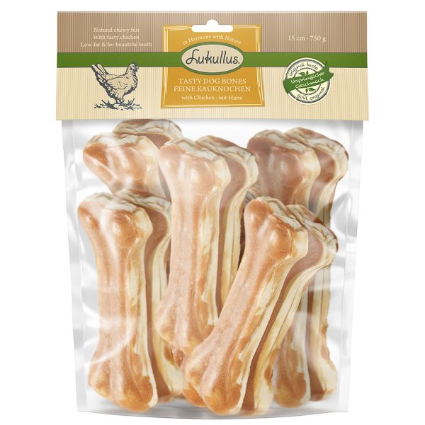 750g Bigpacks-puruluut kana 15cm Lukullus koiranherkku